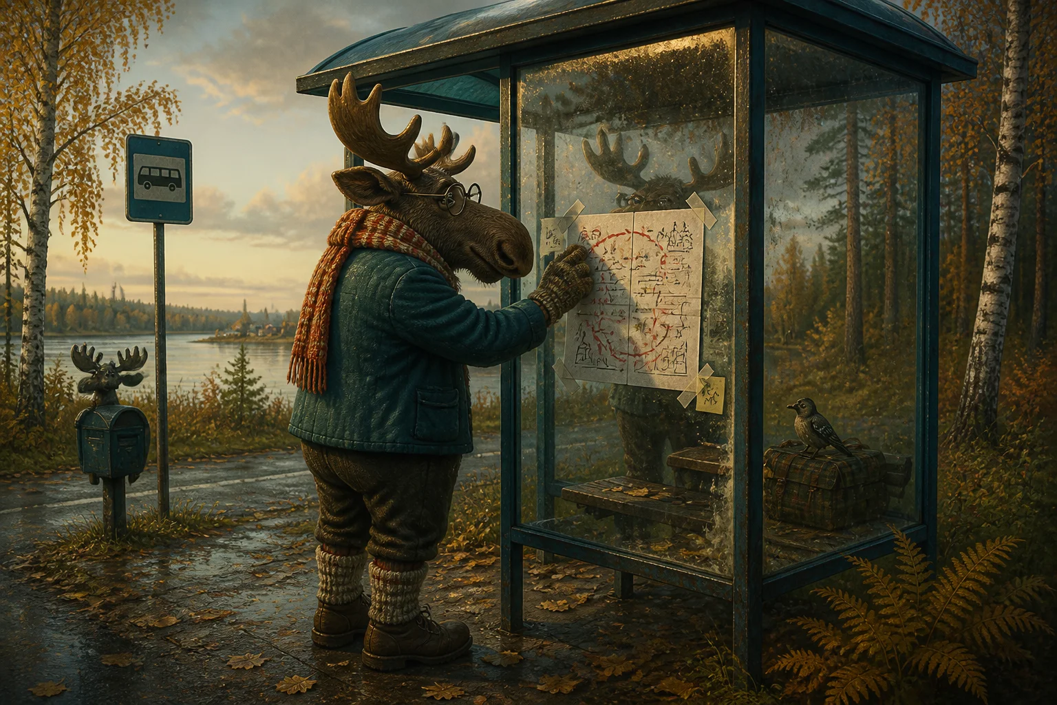 Jutun fiktiivinen AI-kuvitus